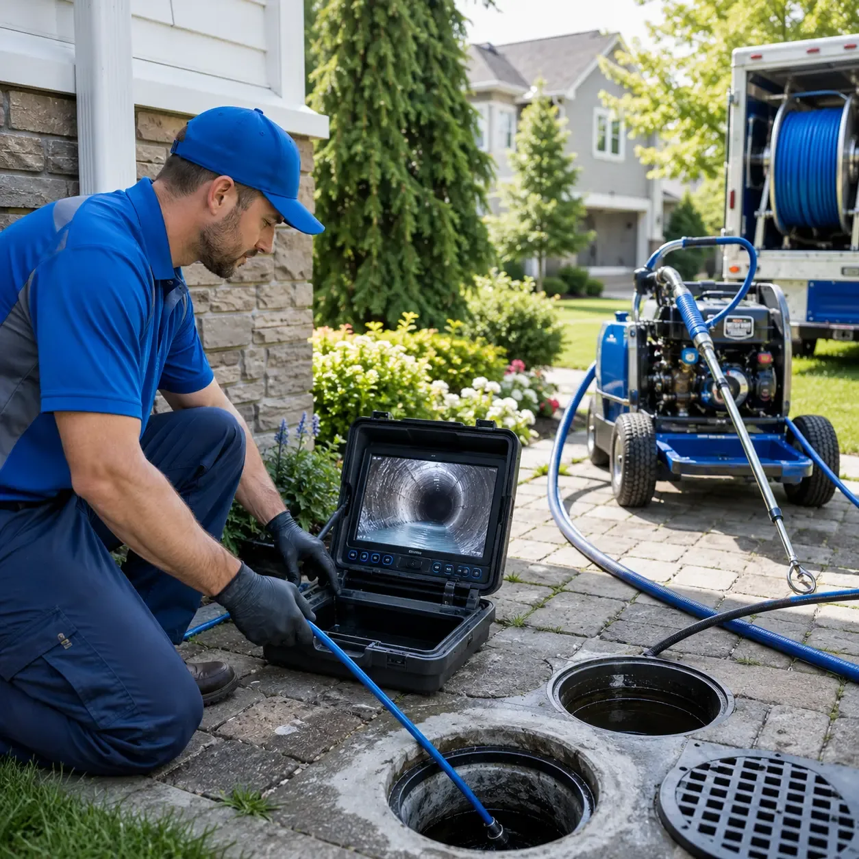 Outdoor drain cleaning professionals serving Covington, MI