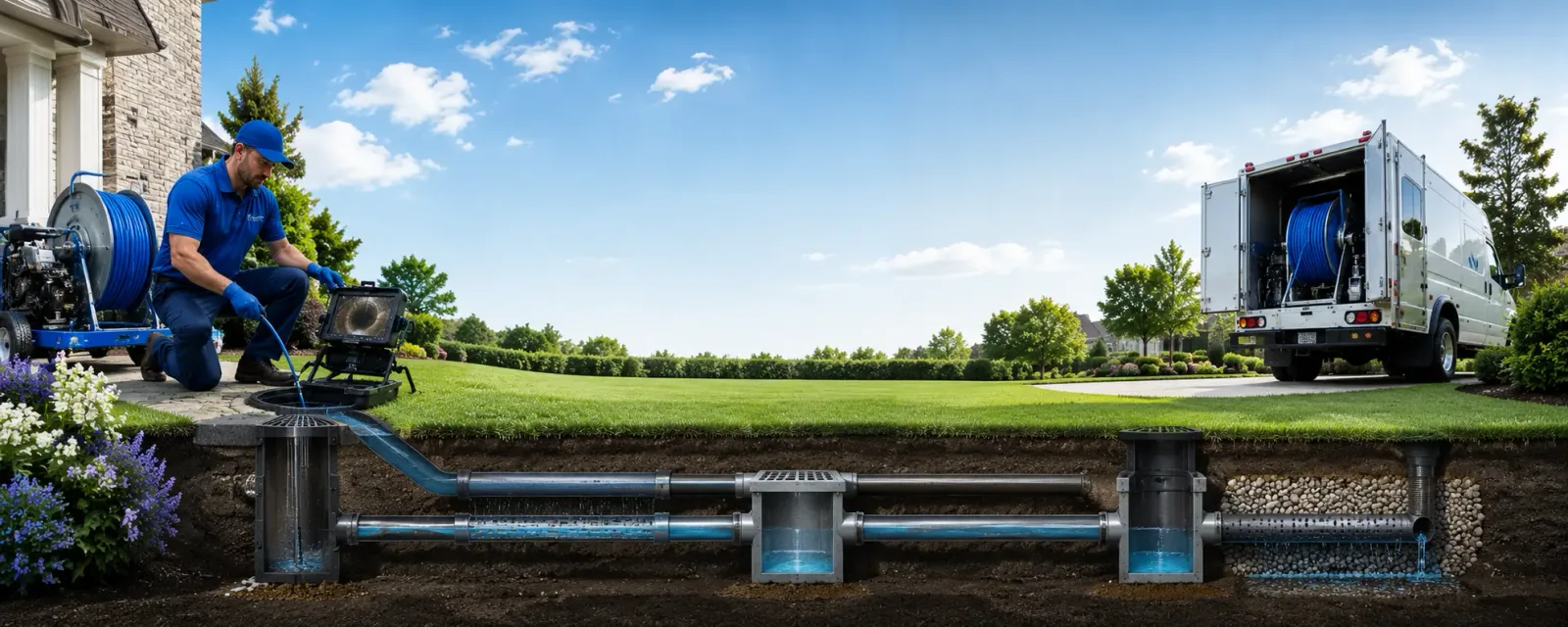 Outdoor drain cleaning information for Covington, MI